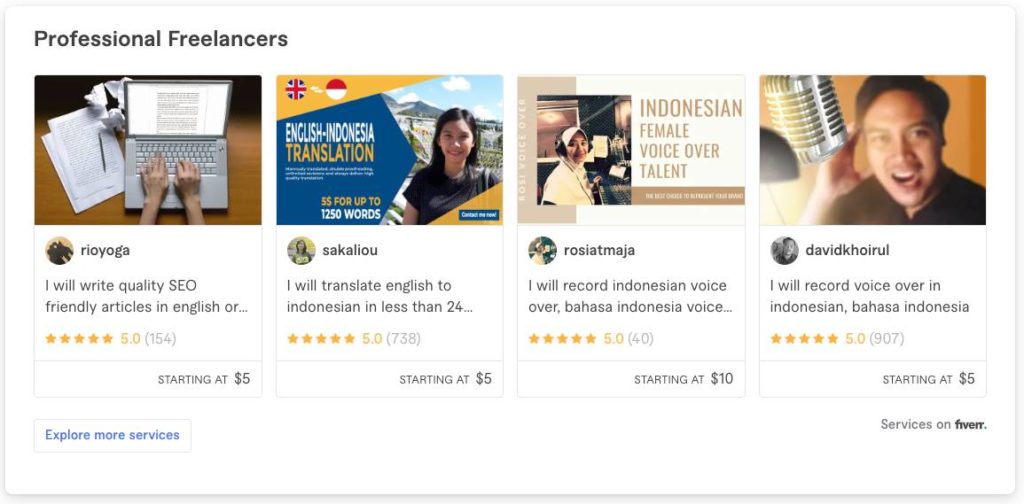 Indonesian Freelancers