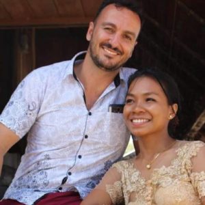 Western and Asian mixed couple living in Bali